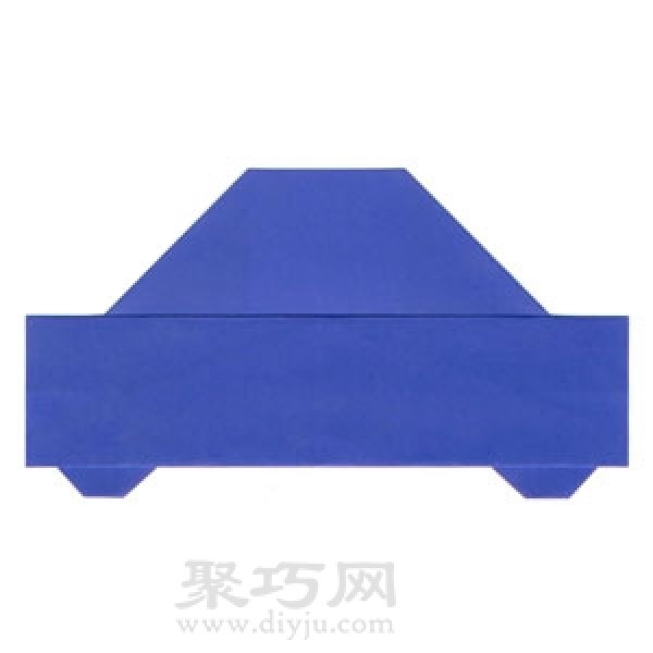 Illustration of steps for making origami car in kindergarten