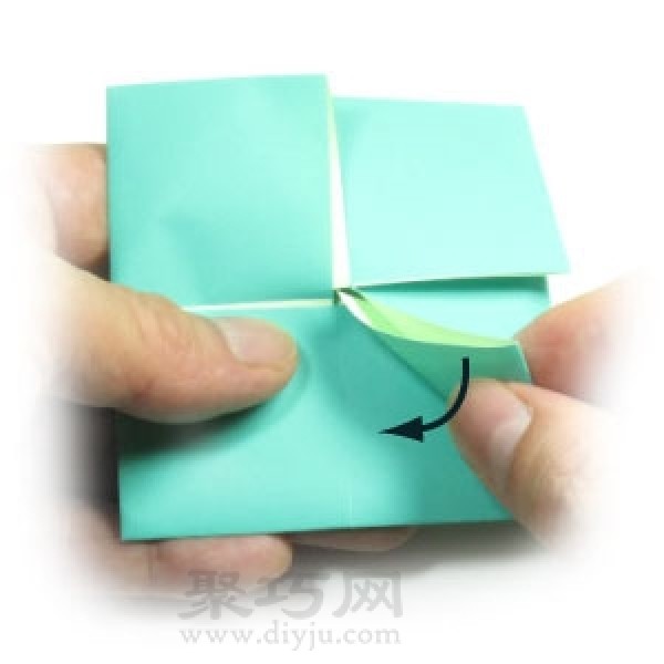 Simple square origami envelope folding steps