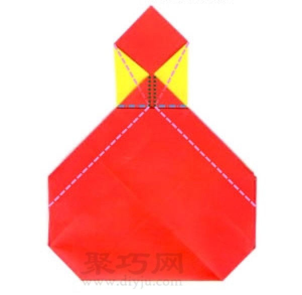 Origami Christmas Candle Illustrated Tutorial