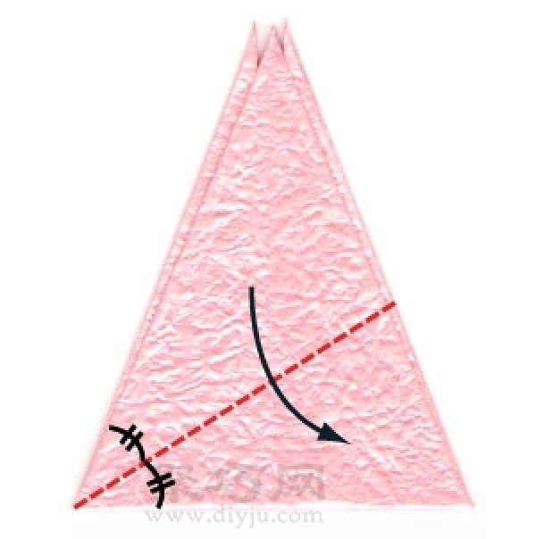 Simple folding method of paper cranes Step by step illustration of folding paper cranes