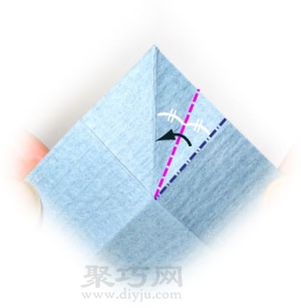 Simple origami square plate folding method