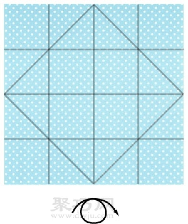 Illustration of the steps for folding southeast, northwest and northwest when I was a child