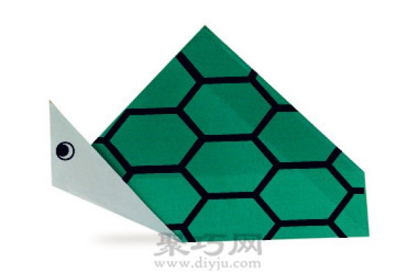 Green turtle origami tutorial