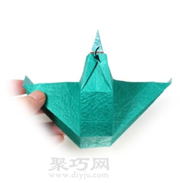 Simple illustration of origami cross paper box