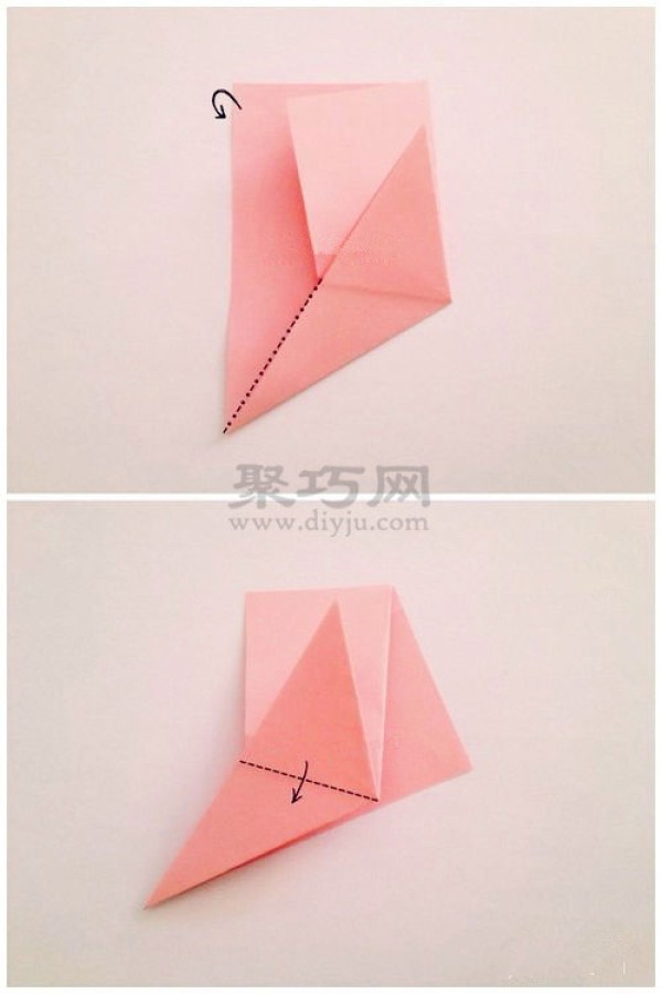 Illustration of how to fold a rose box. Teach you how to fold a rose box.