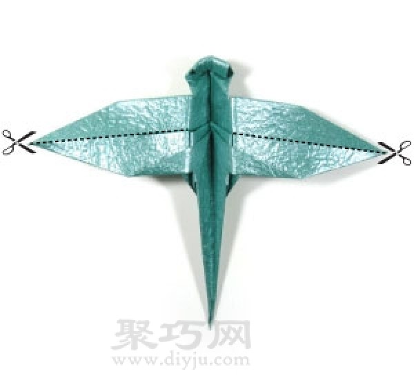 How to make origami dragonfly