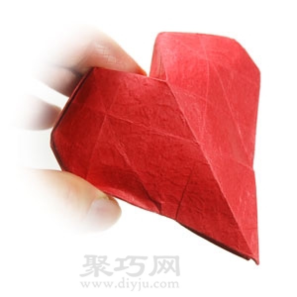 3D origami heart simple illustration