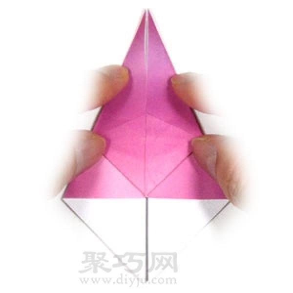 Simple origami lily flower folding method