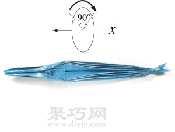 Easy to learn needlefish origami tutorial