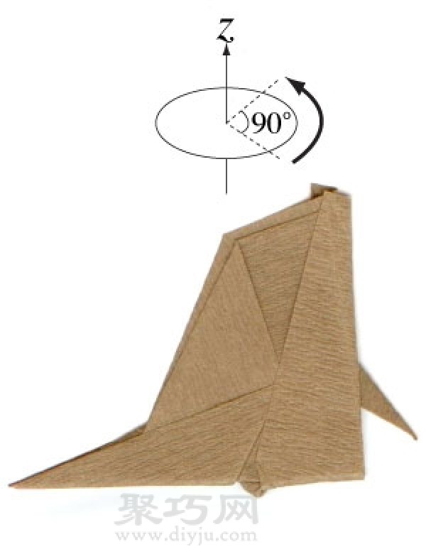 Origami Pterosaur Illustrated Tutorial