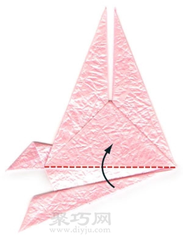 Simple folding method of paper cranes Step by step illustration of folding paper cranes