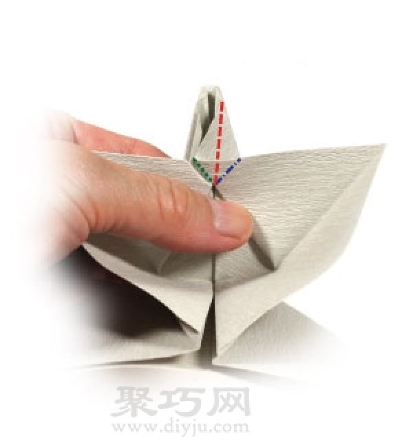 Big-eared elephant origami steps