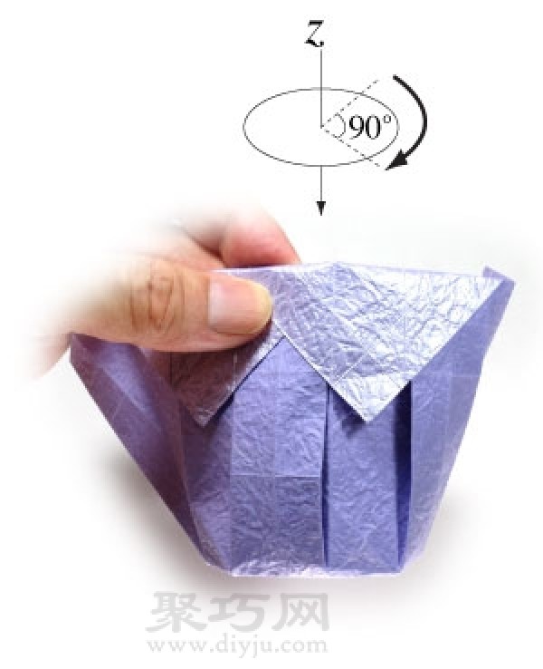 The process of making handmade origami cups. Teach you how to fold three-dimensional paper cups.