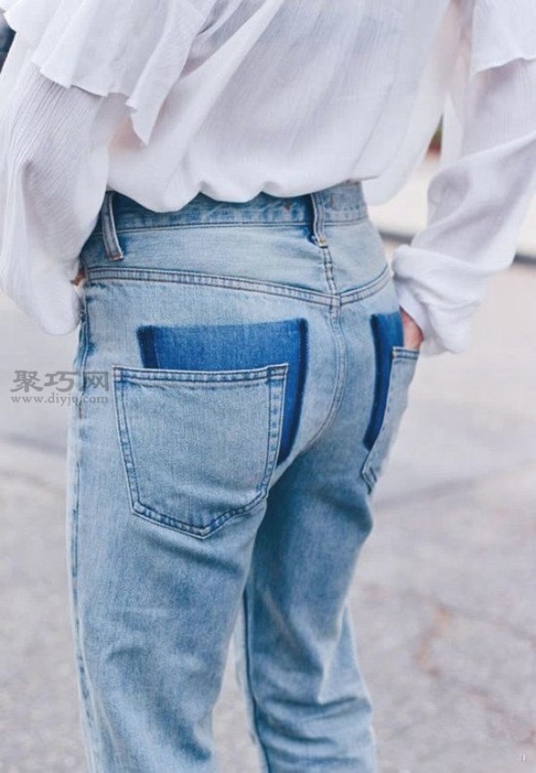 A small makeover of jeans pockets, transforming into jeans with full personality!