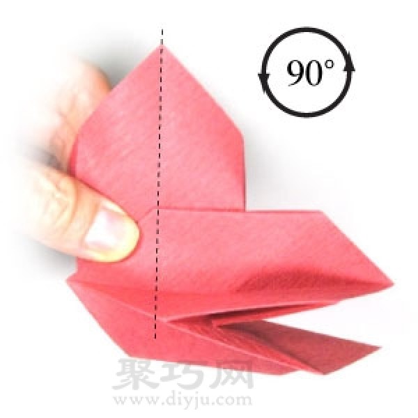 How to fold poinsettia flower origami