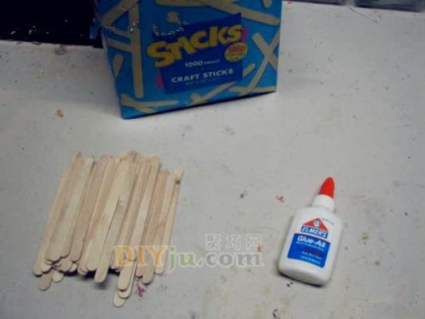 Ice cream stick diy practical basket, popsicle sticks turn waste into treasure fruit plate