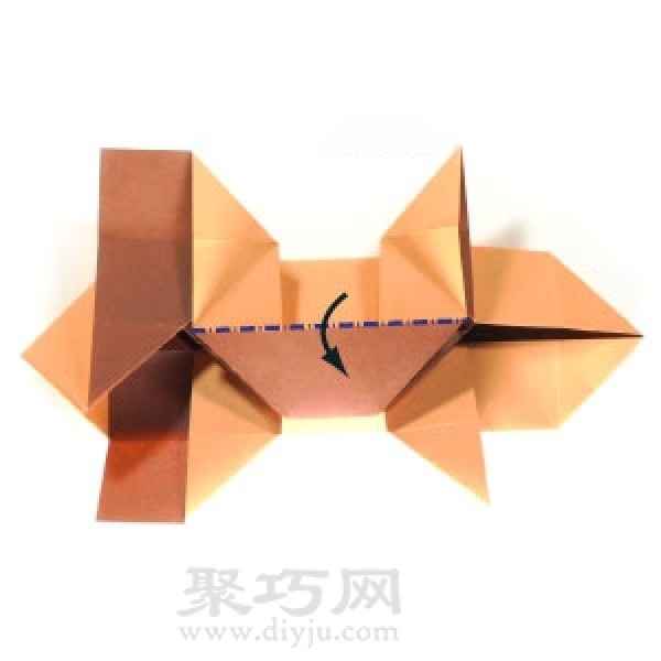 Learn to make origami three-dimensional standing puppy step by step