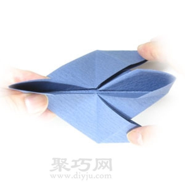 Simple origami fighter folding steps