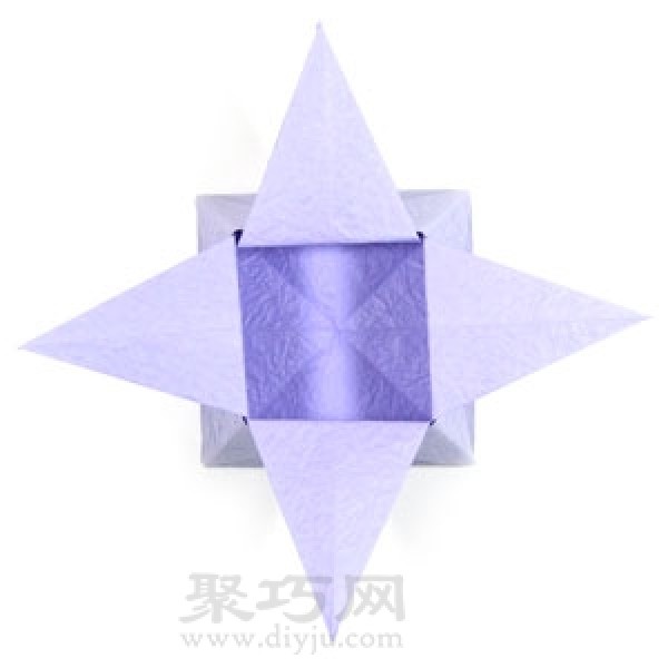 Illustration of the steps of handmade origami star box