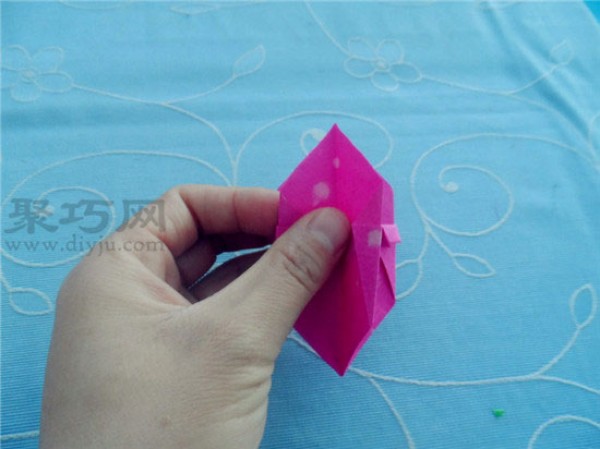 Origami lesson plan for kindergarten middle class: Origami box, simple box folding method