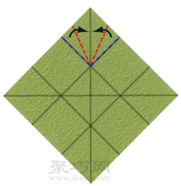 Illustration of the steps of folding a three-dimensional origami box