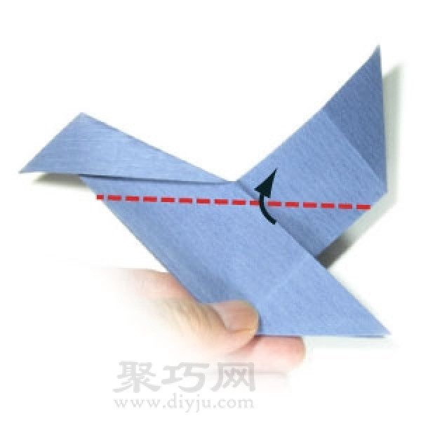 Simple origami fighter folding steps