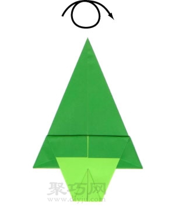 How to fold a handmade origami Christmas tree