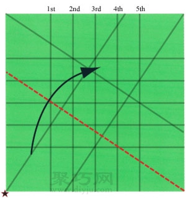 Three-dimensional storage box origami method