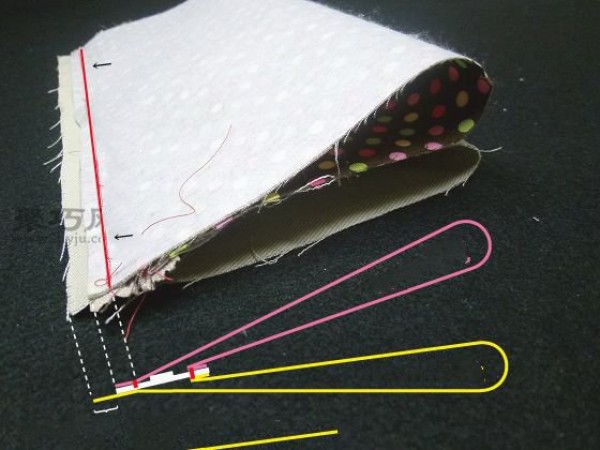 Zipper cosmetic bag handmade tutorial Teach you how to make a zippered handmade bag