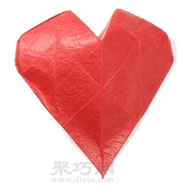 3D origami heart simple illustration