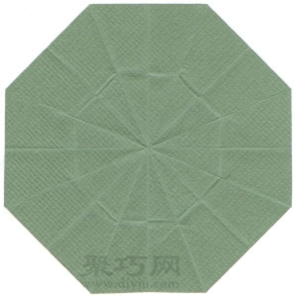 How to fold an origami octagonal plate