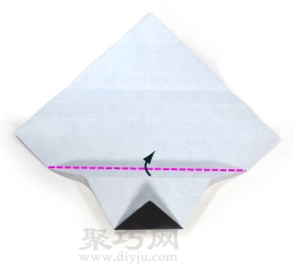 Illustration of how to fold an origami eagle