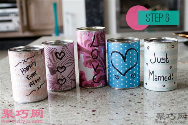 Turn waste milk powder cans into treasures and hand-make small fresh plant flower pots