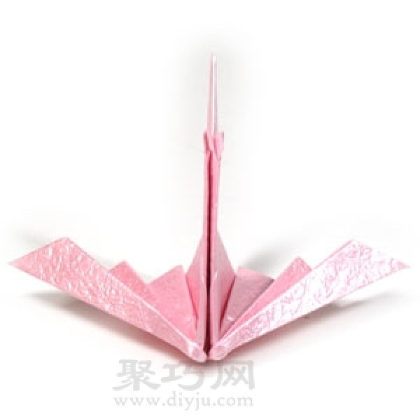 Simple folding method of paper cranes Step by step illustration of folding paper cranes