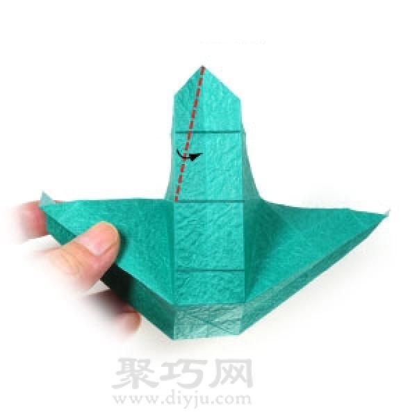 Simple illustration of origami cross paper box