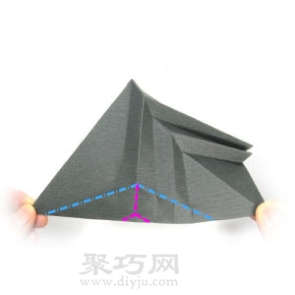 Illustrated tutorial on handmade origami invisible airplane