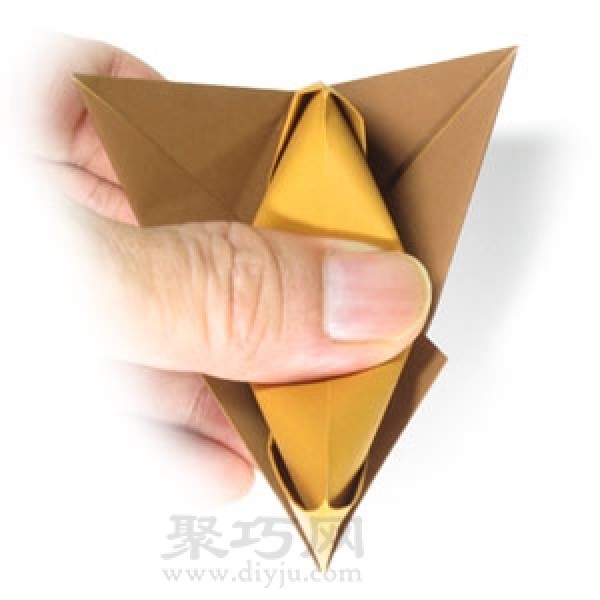 Origami Talking Fox Illustrated Tutorial