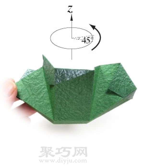 Illustration of origami desktop storage box, you can use it as a pencil storage box