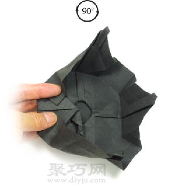 Simple folding method of flying saucer origami