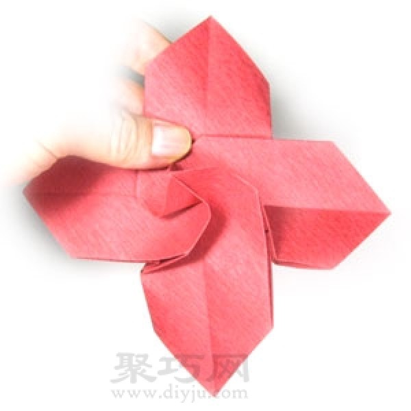 How to fold poinsettia flower origami