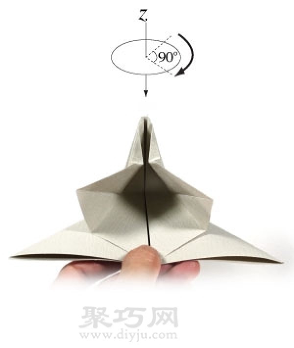 Big-eared elephant origami steps