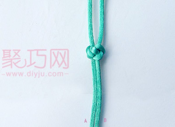 Chinese Knot Button Knot Finishing Illustration of Double Line Button Knot Knitting Method