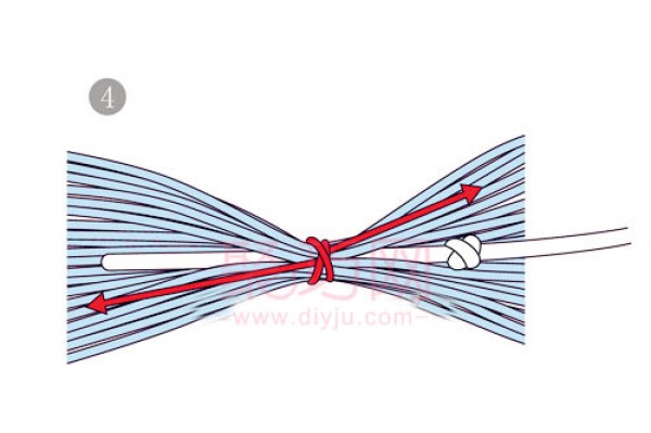 How to make Chinese knotted tassels. Illustration of braiding tassels.