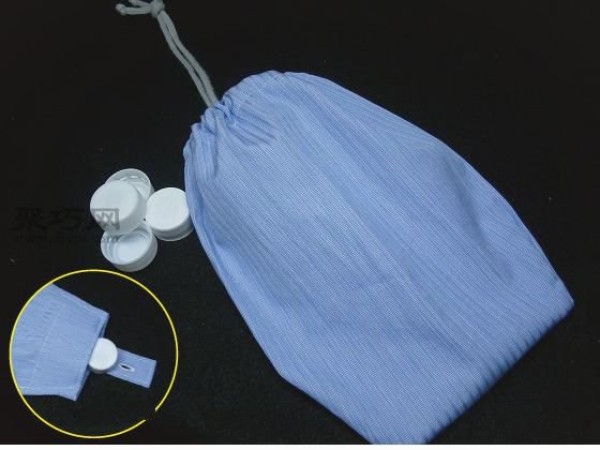 Ingenious coin drawstring bag DIY tutorial teaches you how to transform unused shirts into small bags