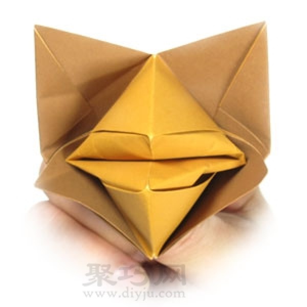 Origami Talking Fox Illustrated Tutorial