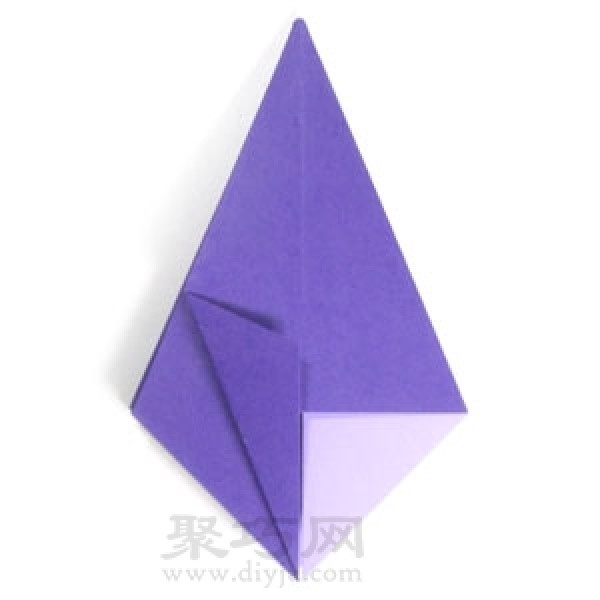 Basic origami folding method: leaf-shaped folding