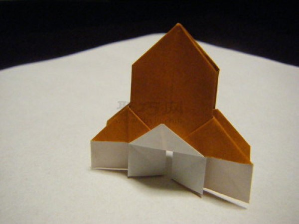 Folding method of Islamic church origami architecture illustration