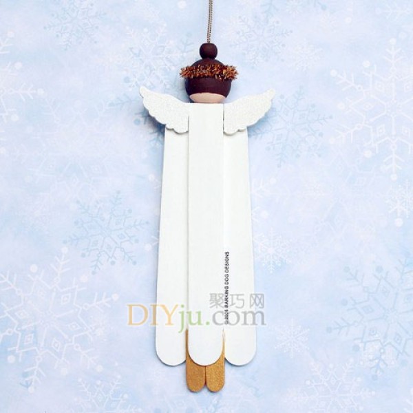 Complete collection of handmade ice cream sticks, ice cream sticks and ice cream sticks turning waste into treasure angel ornaments