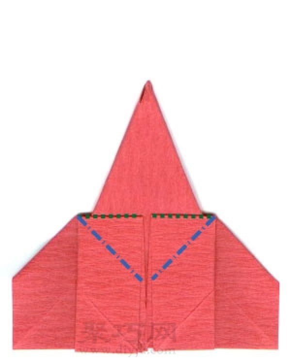 Origami church house origami method