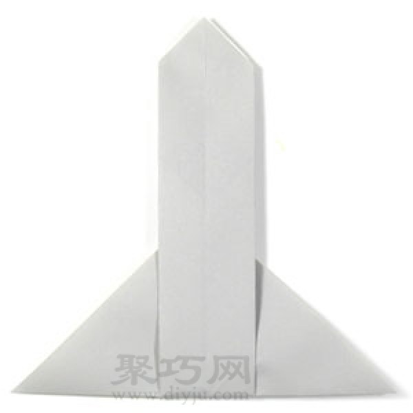 Simple origami rocket folding method